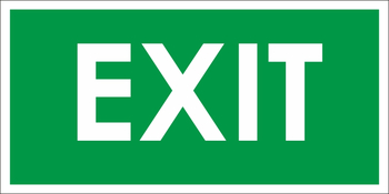 B30 exit (пластик, 300х150 мм) - Знаки безопасности - Вспомогательные таблички - vektorb.ru