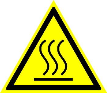 W26 осторожно! горячая поверхность (пленка, сторона 200 мм) - Знаки безопасности - Предупреждающие знаки - vektorb.ru